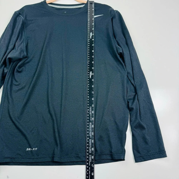 Nike Black DriFit Long-Sleeve Running‎ Top Medium - Picture 4 of 7